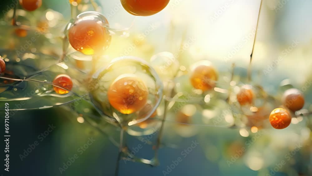 Poster a fusion of natural and artificial elements, the algorithmic landscape showcases the symbiotic relat