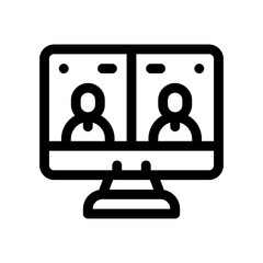 video conference line icon