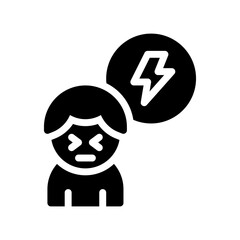 depression glyph icon