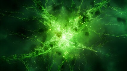 Electric green bursts forth in a symphony of energy.