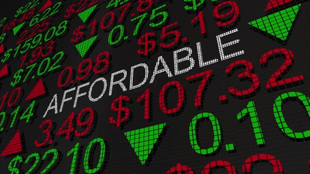 Affordable Stock Share Price Buy Trade Company Good Deal Now 3d Animation