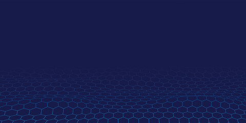 Abstract blue technology hexagonal background. EPS 10