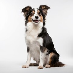 Cute dog on a white background