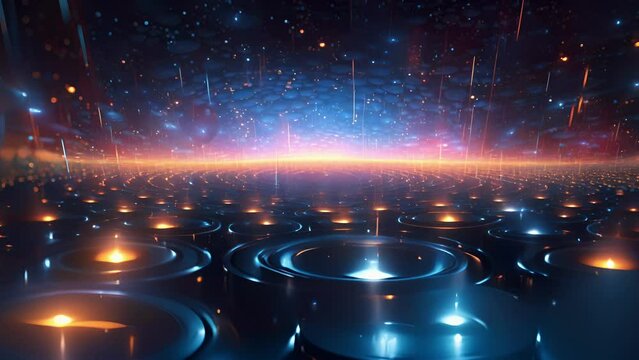 A boundless universe filled with code, algorithms, and algorithms, reflecting the infinite potential and boundless capabilities of conscious machines.