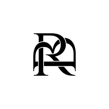 rb initial letter monogram logo design