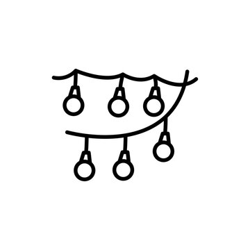 Decorative lamp icons, minimalist vector illustration ,simple transparent graphic element .Isolated on white background