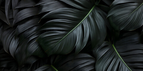 Dense Dark Green Leaves background