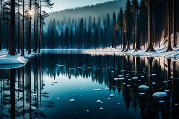 reflections in water