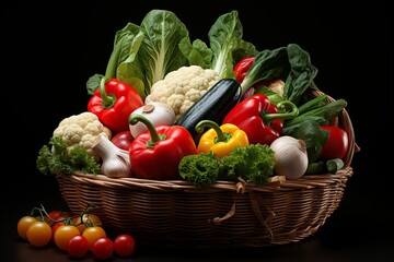 Organic and Fresh. A Colorful Array of Fruits and Vegetables for a Healthy Harvest