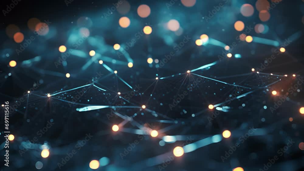 Poster a magnified view of a blockchain network, illustrating the decentralized and transparent nature of c