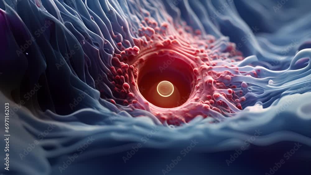 Poster microscopic revealing the tiny cilia in our inner ears that enable us to sense and interpret sound w
