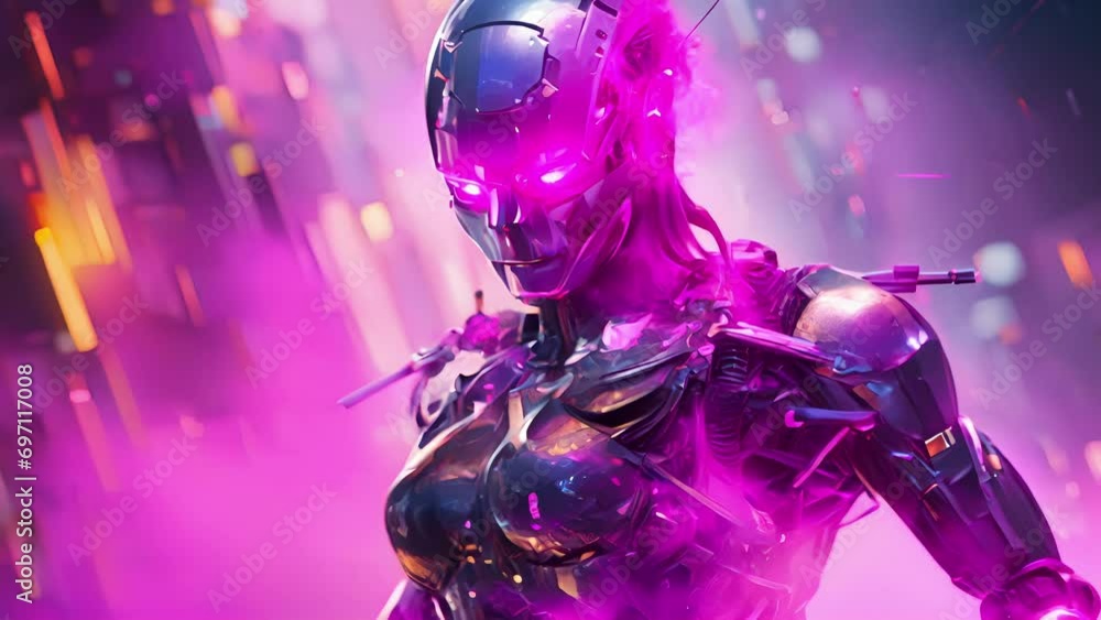 Poster a digital painting depicting a cyber warrior shielding a vulnerable machine learning model from inco