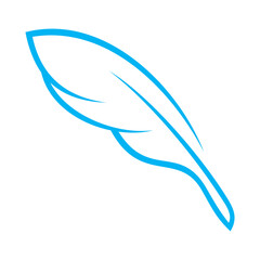 Feather Vector Logo Design Template