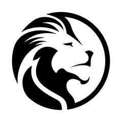 Lion Head Vector Logo Design Template