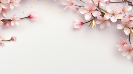 Cherry blossom spring background with place for your text.