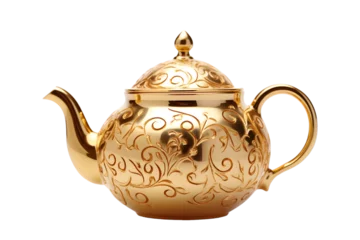 Foto op Plexiglas an old style golden arabic traditional hot beverage tea coffee pot © DailyLifeImages