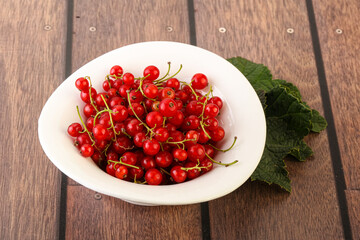 Ripe sweet organic red currant heap