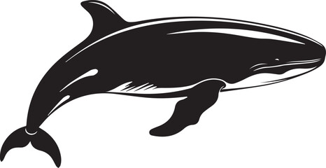 Fototapeta premium whale silhouette on white background