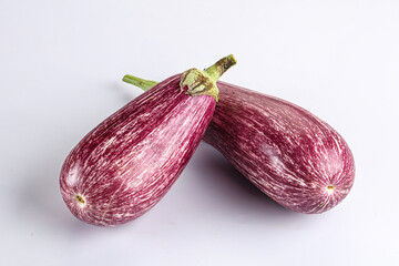 Ripe purple graffiti eggplant for cooking