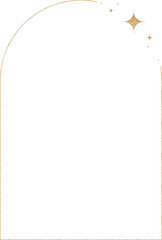 Gold Glitter Arch Frame