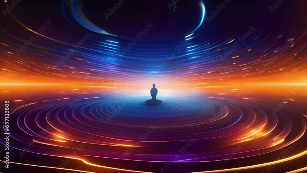 Poster ripple effect an abstract visualization of the farreaching consequences of ai ethics, with each deci
