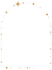 Gold Glitter Star Arch Frame