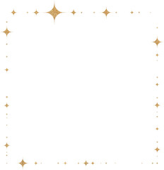 Gold Glitter Star Frame