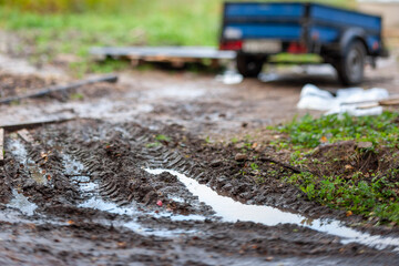 trailer stuck in mud