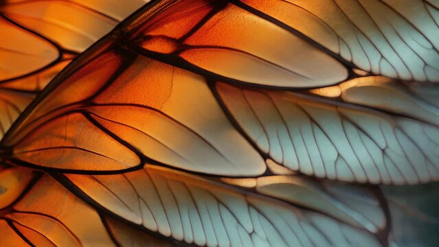 A closeup of a erflys wing, showcasing the intricate patterns designed by nature to respond to light and regulate daily activities.