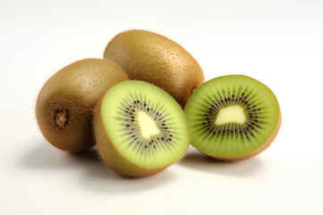 Obraz premium 白バックで撮影したキウイフルーツ