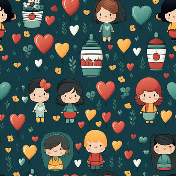 Kissing Booth Seamless Patterns