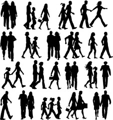 silhouettes of people