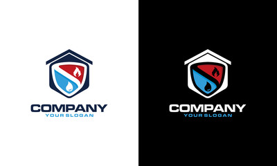 Creative Emergency services safety and house logo. emblem simple modern logo