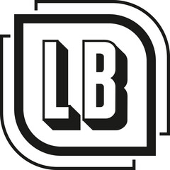 LB letter logo design on white background. LB logo. LB creative initials letter Monogram logo icon concept. LB letter design