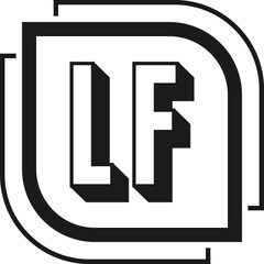 LF letter logo design on white background. LF logo. LF creative initials letter Monogram logo icon concept. LF letter design