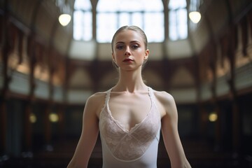 Fototapeta premium Portrait of a professional ballet instructor, grace and expertise.