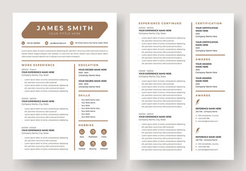 Modern Minimalist Resume and Cover Letter Layout