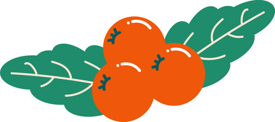 Cute Winter berries Illustration