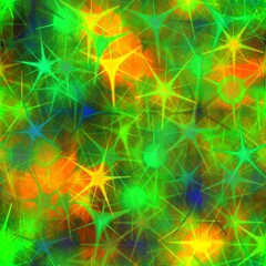 randomStars_yellow_green_orange_I