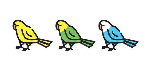 インコ　小鳥　ペット　動物　鳥　イラスト