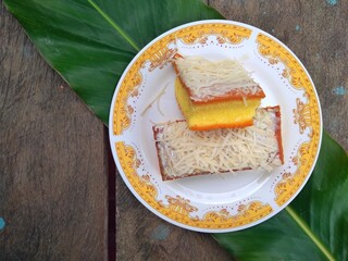 piece of cake on plate