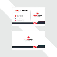 Business Card Creative and Clean white modern graphic vector abstract layout,  banner information  text address  minimal business card design.background web name element website banner information 