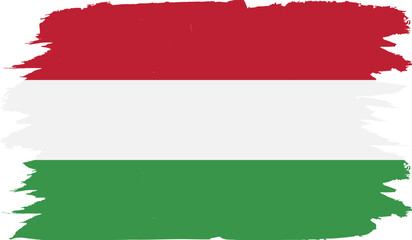 Naklejka premium Vector Hungary flag background illustration texture, graphic, icon, texture, emblem, flat,