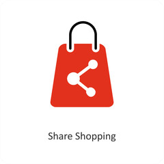 Share Shopping and share icon concept