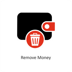 Remove Money and finance icon concept