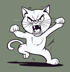 angry cat cartoon 