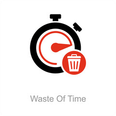 Waste Of Time icon concept