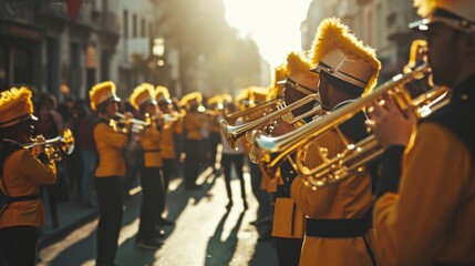 a group of people playing instruments