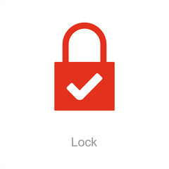 Lock and protection icon concept