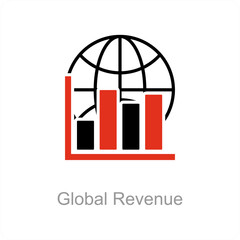 Global Revenue and revenue icon concept